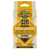 Gator 734401220 Sanding Sponge, 5 in L, 3 in W, 320 Grit, Aluminum Oxide Abrasive